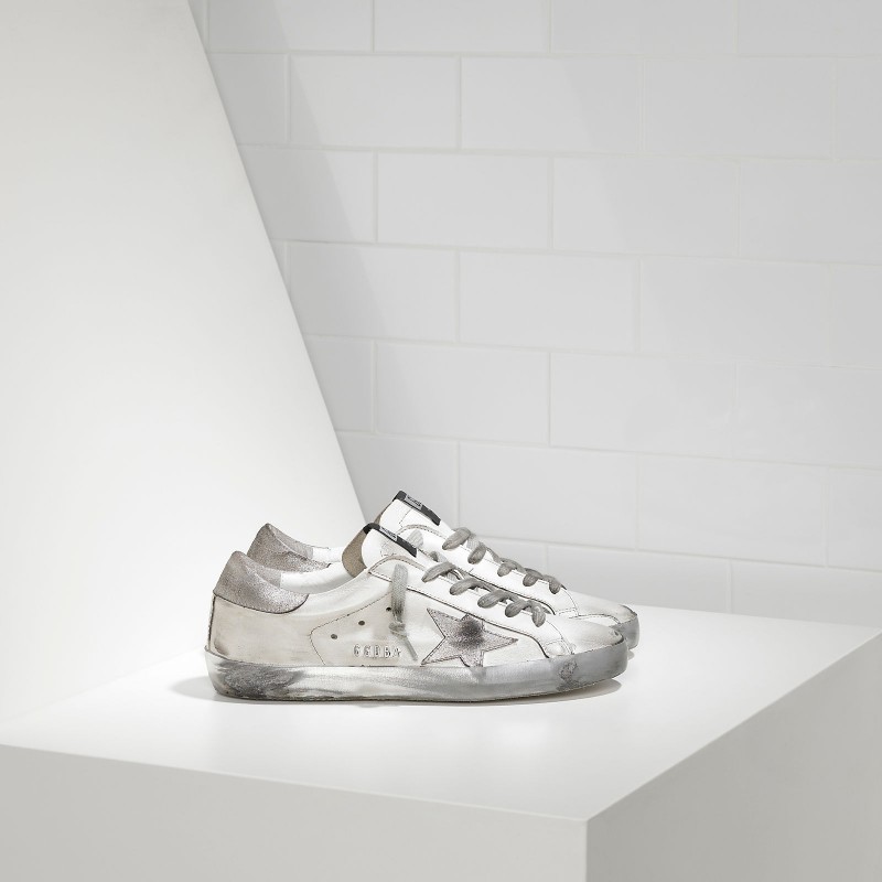Golden Goose Super Star Sneakers In Leather With Suede Star Women